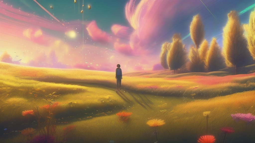 Dream example: Changing dream scenery at will - Atmospheric dream scene illustration for "Changing dream scenery at will". Theme: You find yourself