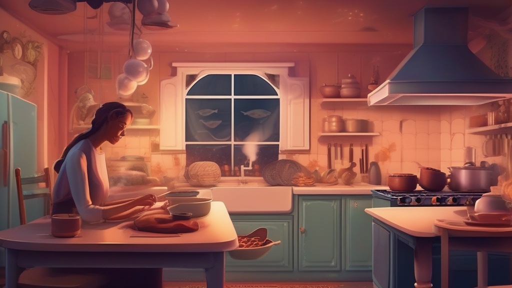Cooking dinner for a family member