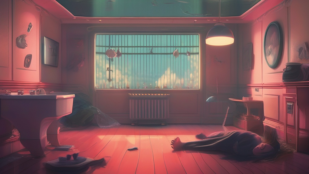 Dream example: Losing teeth one by one - Atmospheric dream scene illustration for "Losing teeth one by one". Theme: You find yourself in a qu