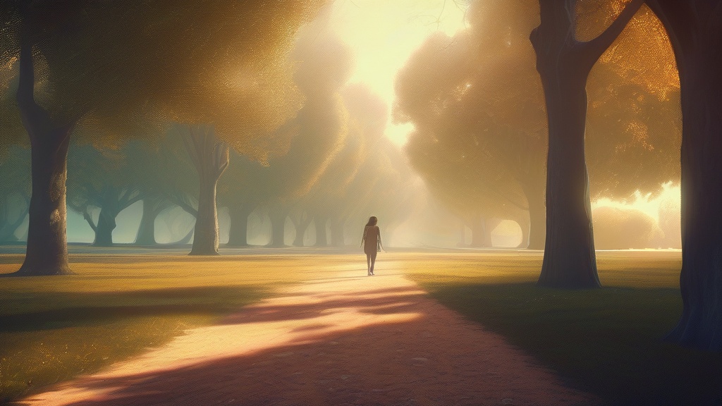 Dream example: Running away from an old lover - Atmospheric dream scene illustration for "Running away from an old lover". Theme: You find yourself
