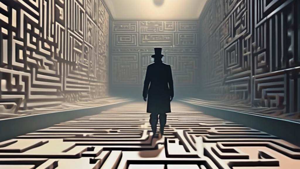 Dream example: The shadow pursuit - Atmospheric dream scene illustration for "The shadow pursuit". Theme: Being chased by an undefined d